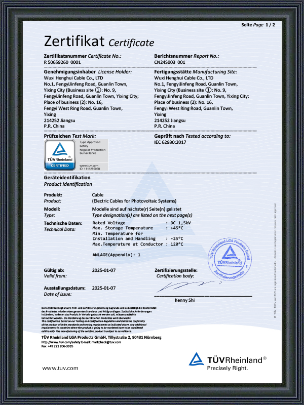 Fotovoltaïsch certificaat - IEC-norm